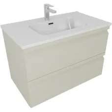 Тумба с раковиной Aquatek Вега AQ77080-GS 81,5 см, подвесная, шалфей зеленый матовый