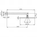 Верхний душ 250 мм Cisal Less New DS01363040