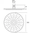 Верхний душ 300 мм Cisal Xion DS016420D1