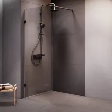 Душевая перегородка Am.Pm X-Joy W94WI-80-F1-BTE 80,1 см, профиль черный матовый, стекло прозрачное