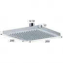 Верхний душ 200 мм Remer 359SSDOX