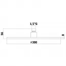 Верхний душ 300 мм Paffoni Master King ZSOF079ST