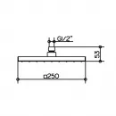 Верхний душ 250 мм Keuco Edition 11 53086010100