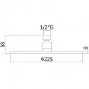 Верхний душ 225 мм Paffoni Master ZSOF074ST