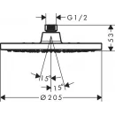 Верхний душ Hansgrohe Vernis Blend 200 1jet 26271670