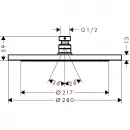 Верхний душ Hansgrohe Croma 280 1jet 26220670