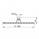 Верхний душ 250 мм KEUCO 59986010202