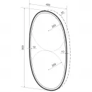 Зеркало 40x80 см черный матовый Wellsee 7 Rays’ Spectrum 172201580