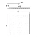 Верхний душ 250 мм Paini 50PZ759QQ25