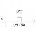 Верхний душ 200 мм Paffoni Syncro ZSOF075ST