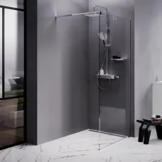 Душевая перегородка Am.Pm Func W84WI-90-F1-MTE 90,1 см, профиль матовый хром, стекло прозрачное
