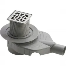 Душевой трап модель 4914.10 Viega Advantix 669195 100x100/50 мм, с решеткой, перфорированный, хром