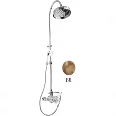 Душевая колонна с термостатическим смесителем бронза, ручка белая Cezares Elite ELITE-CD-T-02-Bi