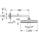 Верхний душ 250 мм Grohe New Tempesta Cube 26682000