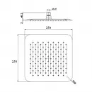 Верхний душ 250 мм Paini 50CR759UPQ25E