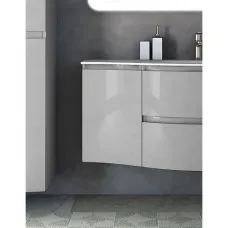 Шкаф одностворчатый 34x55 см Grigio Lucido L Cezares Vague 54856