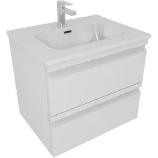 Тумба с раковиной Aquatek Вега AQ77060-MW 61 см, подвесная, белый матовый