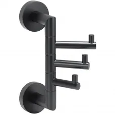 Крючок Bemeta Dark 104206070 тройной, поворотный, для ванны, черный матовый