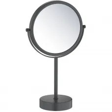 Зеркало косметическое Aquatek AQ4914MB с 5x увеличением, настольное, черный матовый