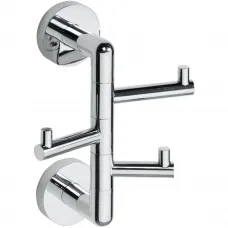 Крючок Bemeta Stella 166206072 тройной, поворотный, для ванны, хром