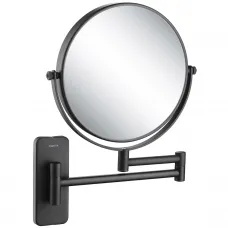 Зеркало косметическое Aquatek AQ4911MB с 5x увеличением, настенное, черный матовый