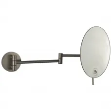 Зеркало косметическое Boheme 508-GM с 3x увеличением, настенное, графит матовый