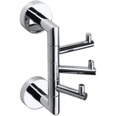 Крючок Bemeta Omega 104206072 тройной, поворотный, для ванны, хром