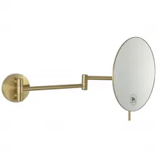 Зеркало косметическое Boheme 508-MG с 3x увеличением, настенное, золотой матовый